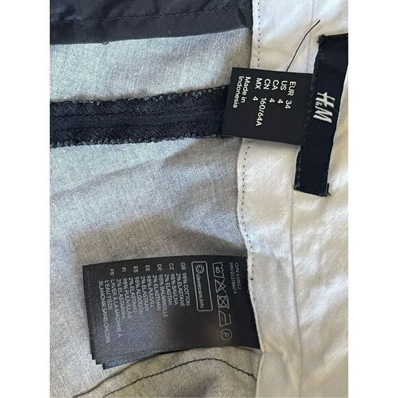 J1 H&M Floral Stretch Cropped‎ Chinos Size 4 - Picture 3 of 5